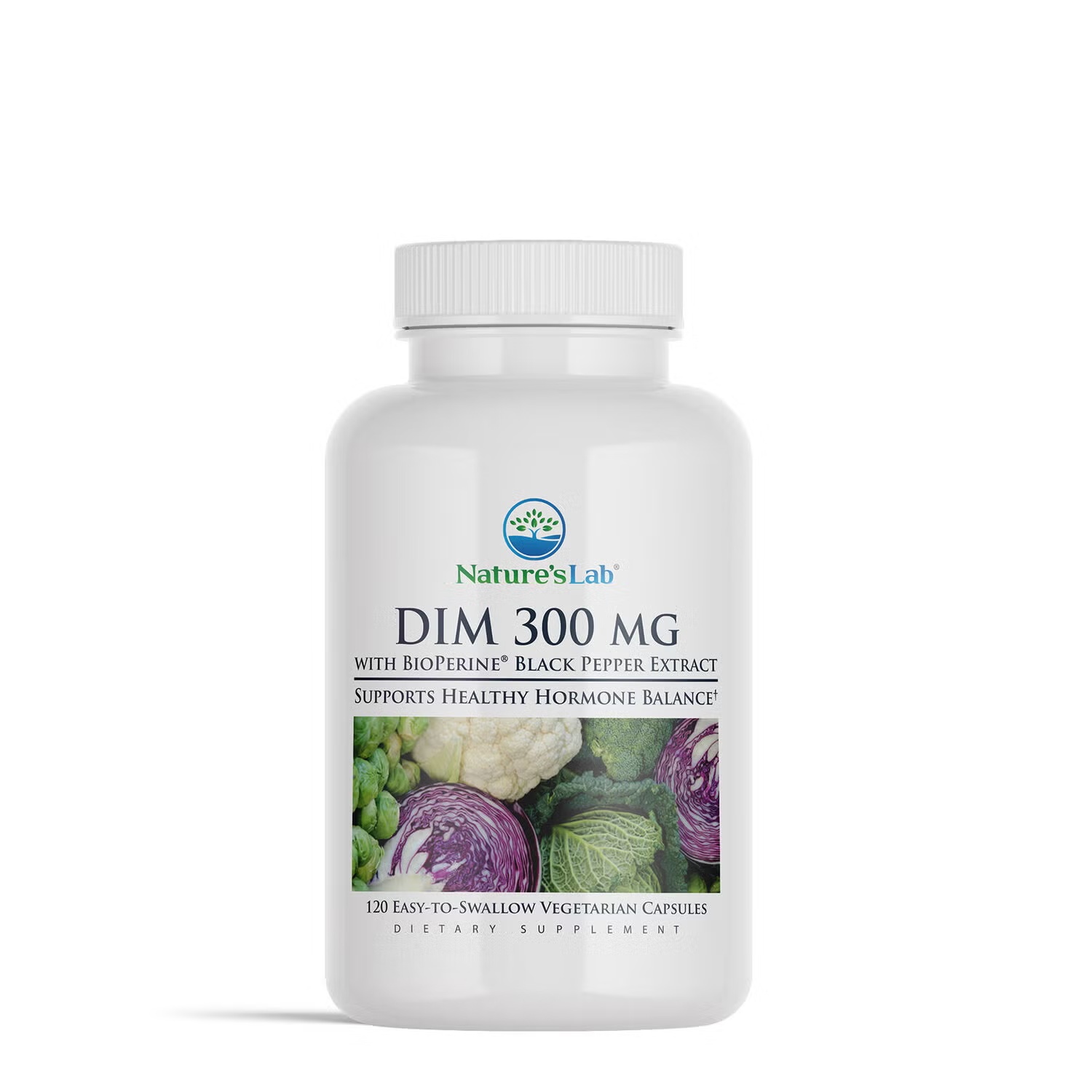 DIM 300mg with BioPerine - 120 Vegetarian Capsules (120 Servings)