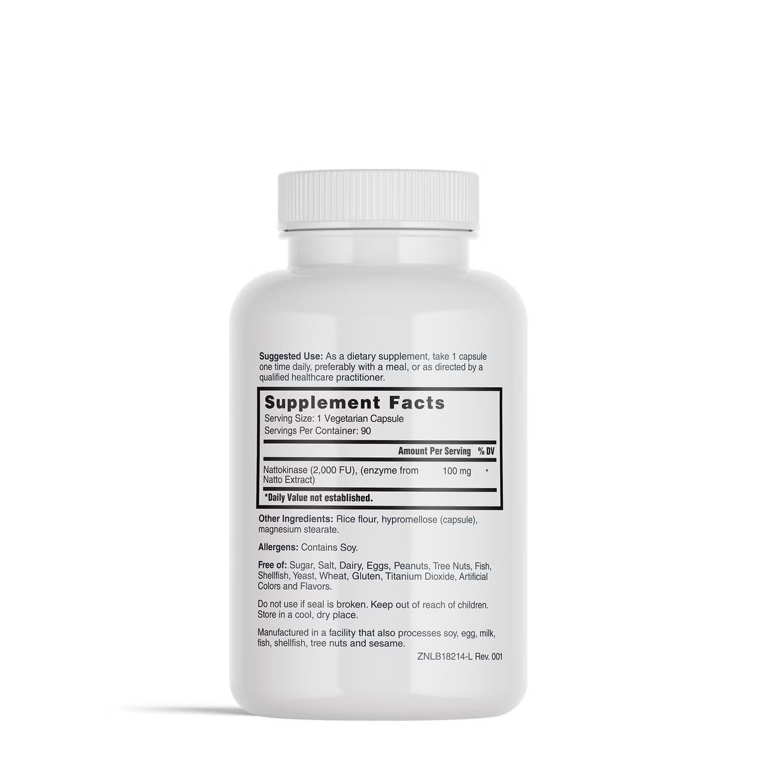 Nattokinase 2000 FU - 90 Vegetarian Capsules (90 Servings)