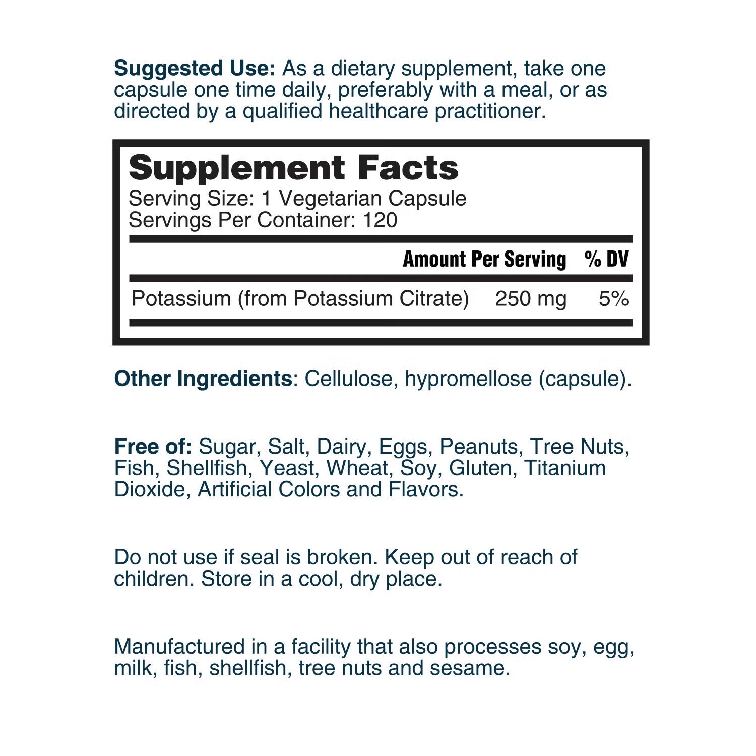 Potassium Citrate - 120 Vegetarian Capsules (120 Servings) 3 Potassium Citrate - 120 Vegetarian Capsules (120 Servings)