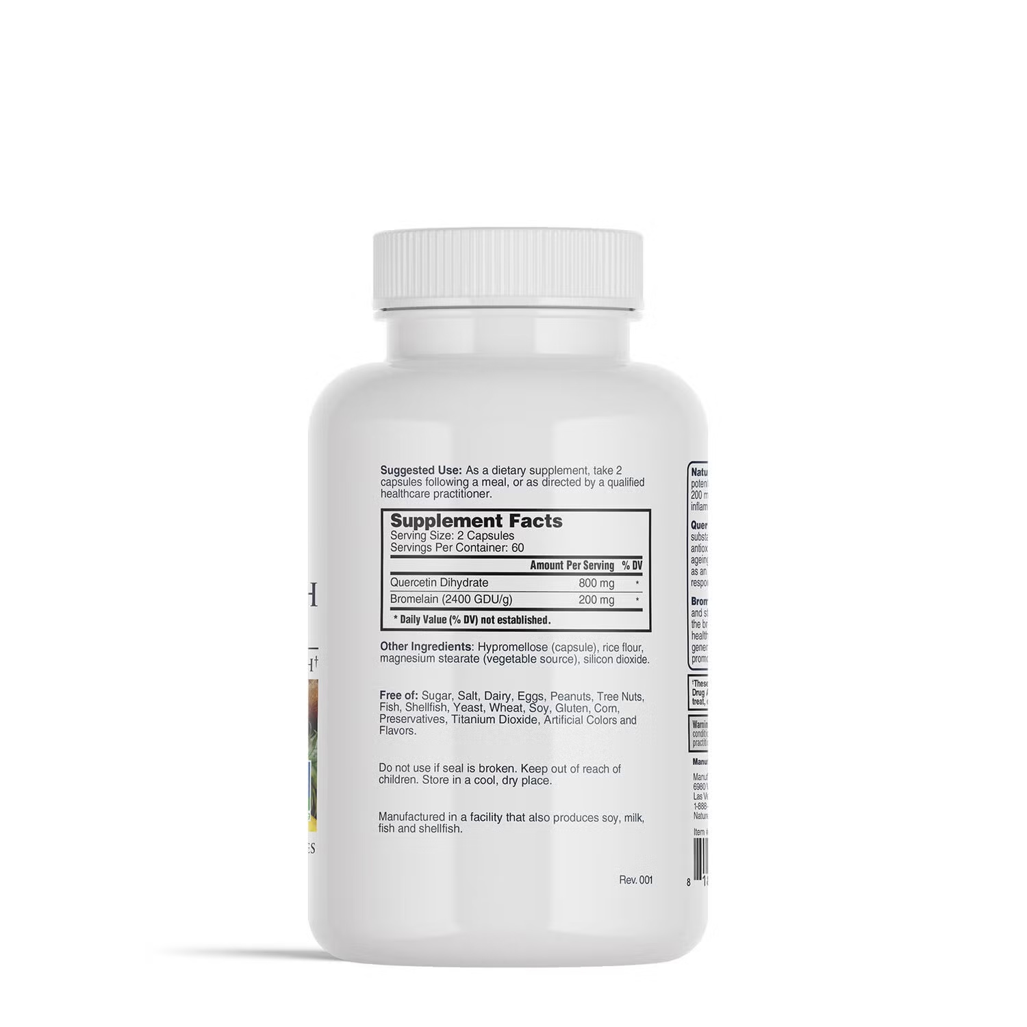 Quercetin with Bromelain - 120 Vegetarian Capsules (60 Servings)