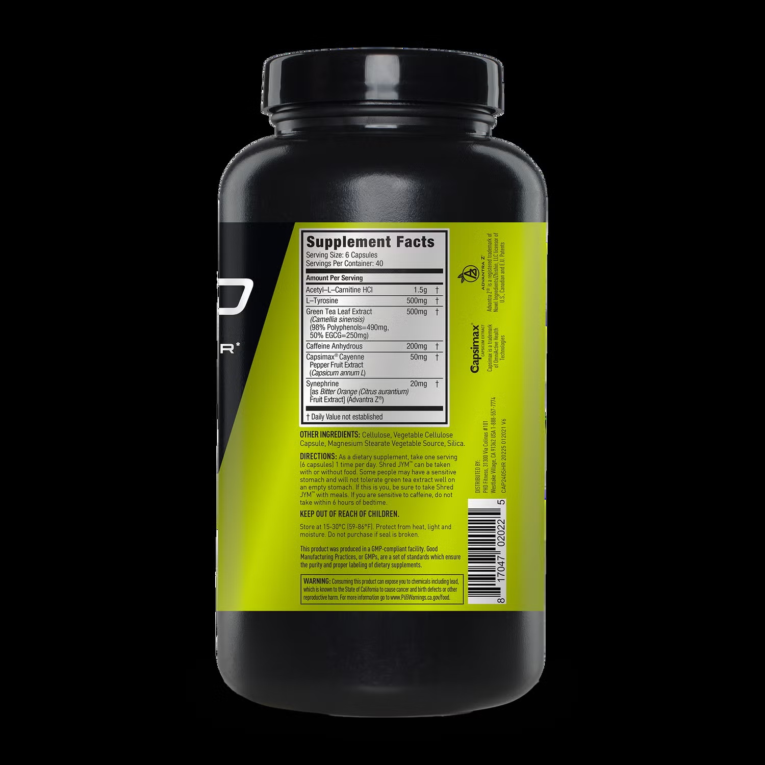 Shred Fat Burner - 240 Vegetarian Capsules (40 Servings)
