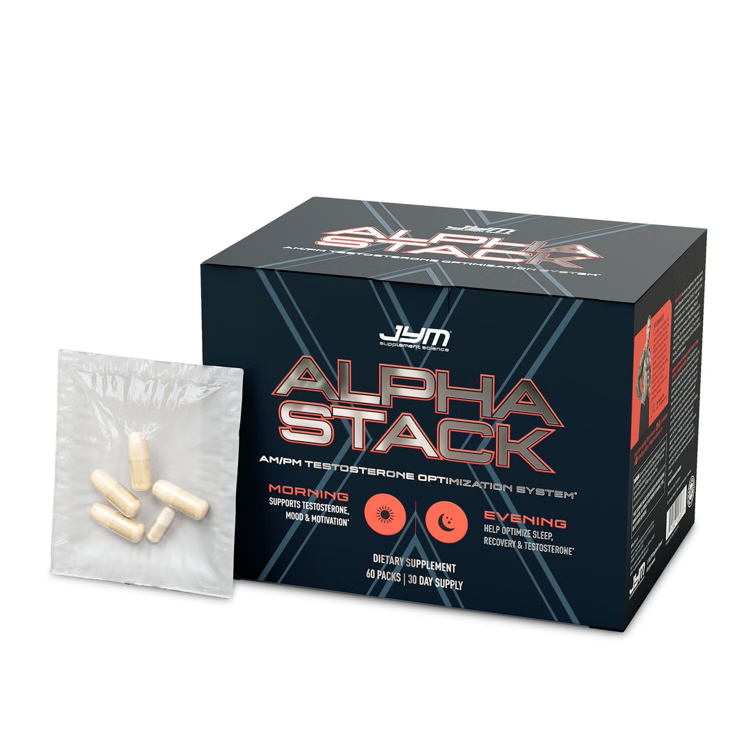 Alpha Stack AM/PM Testosterone Optimization System - 60 Packs (60 Servings)