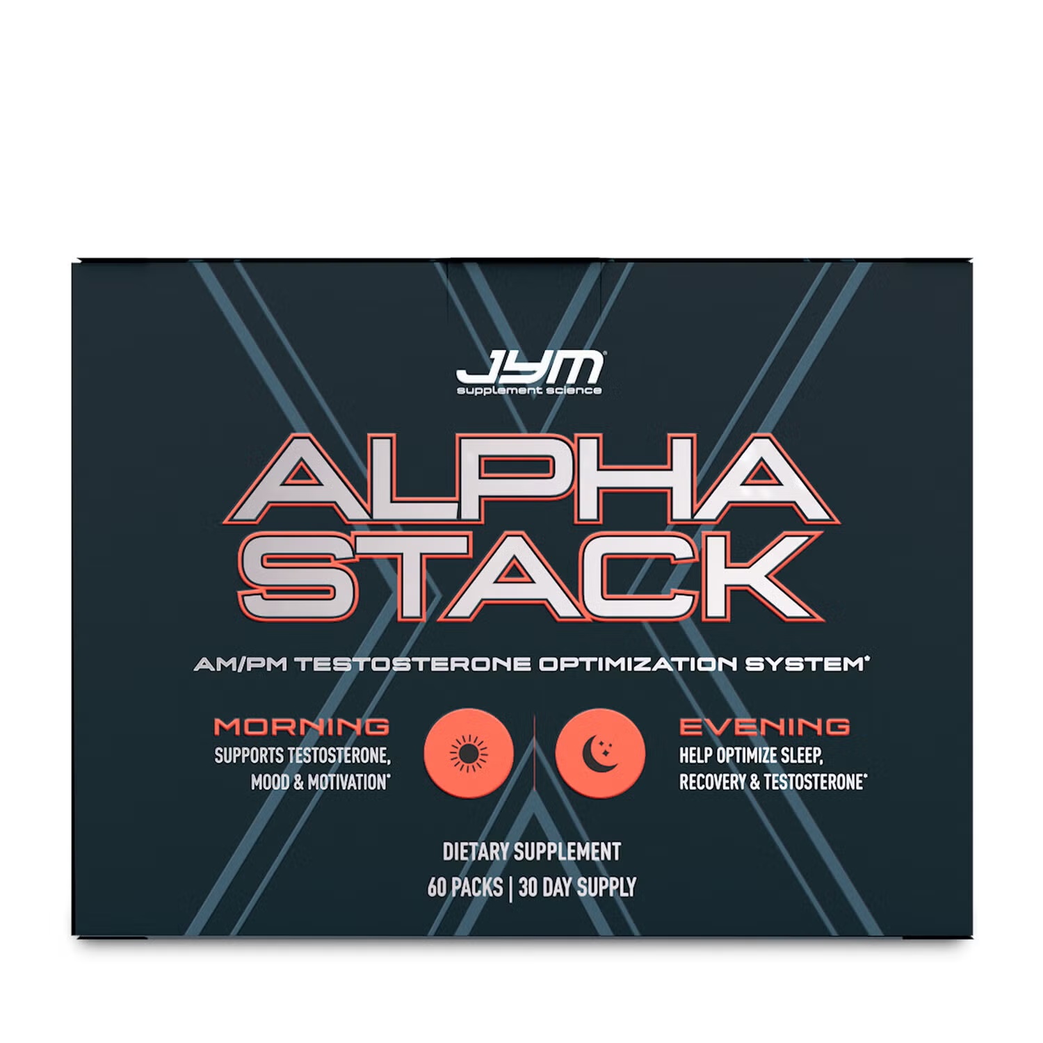 Alpha Stack AM/PM Testosterone Optimization System - 60 Packs (60 Servings) 3 Alpha Stack AM/PM Testosterone Optimization System - 60 Packs (60 Servings)