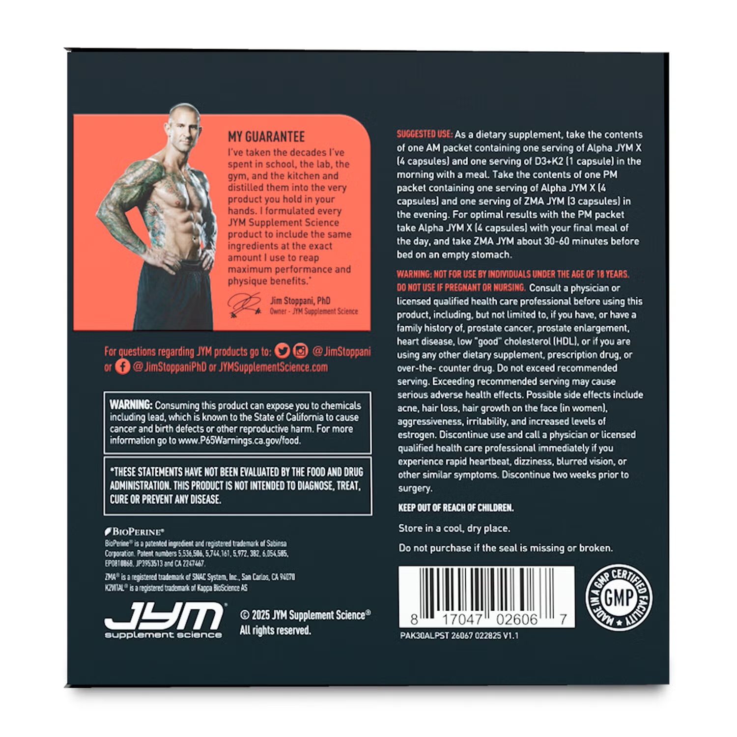 Alpha Stack AM/PM Testosterone Optimization System - 60 Packs (60 Servings) 5 Alpha Stack AM/PM Testosterone Optimization System - 60 Packs (60 Servings)