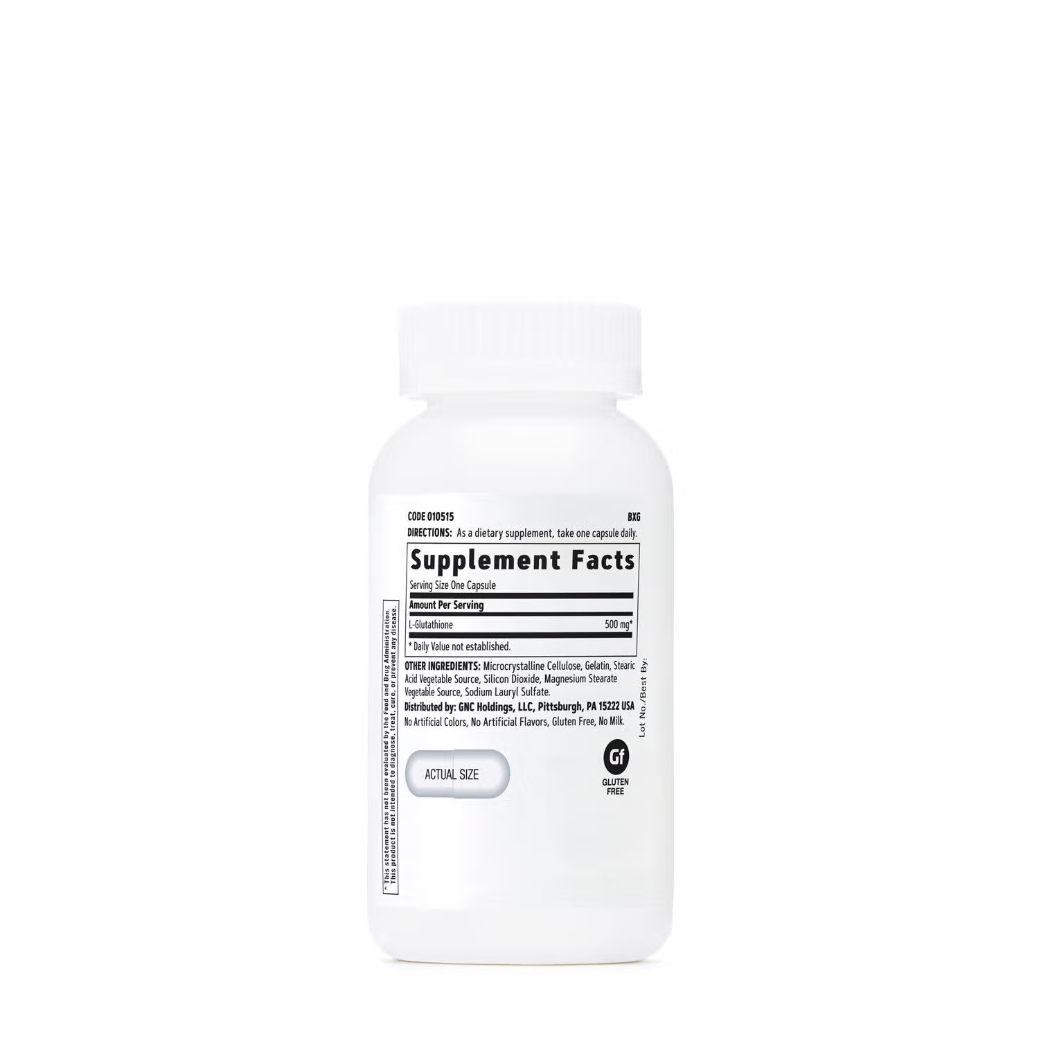 Glutathione 500mg - 60 Capsules (60 Servings)