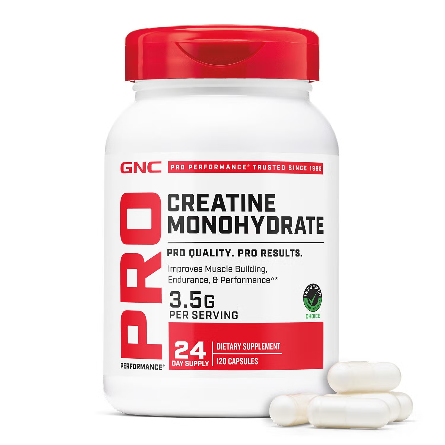 Creatine Monohydrate 3500mg - 120 Capsules (24 Servings)