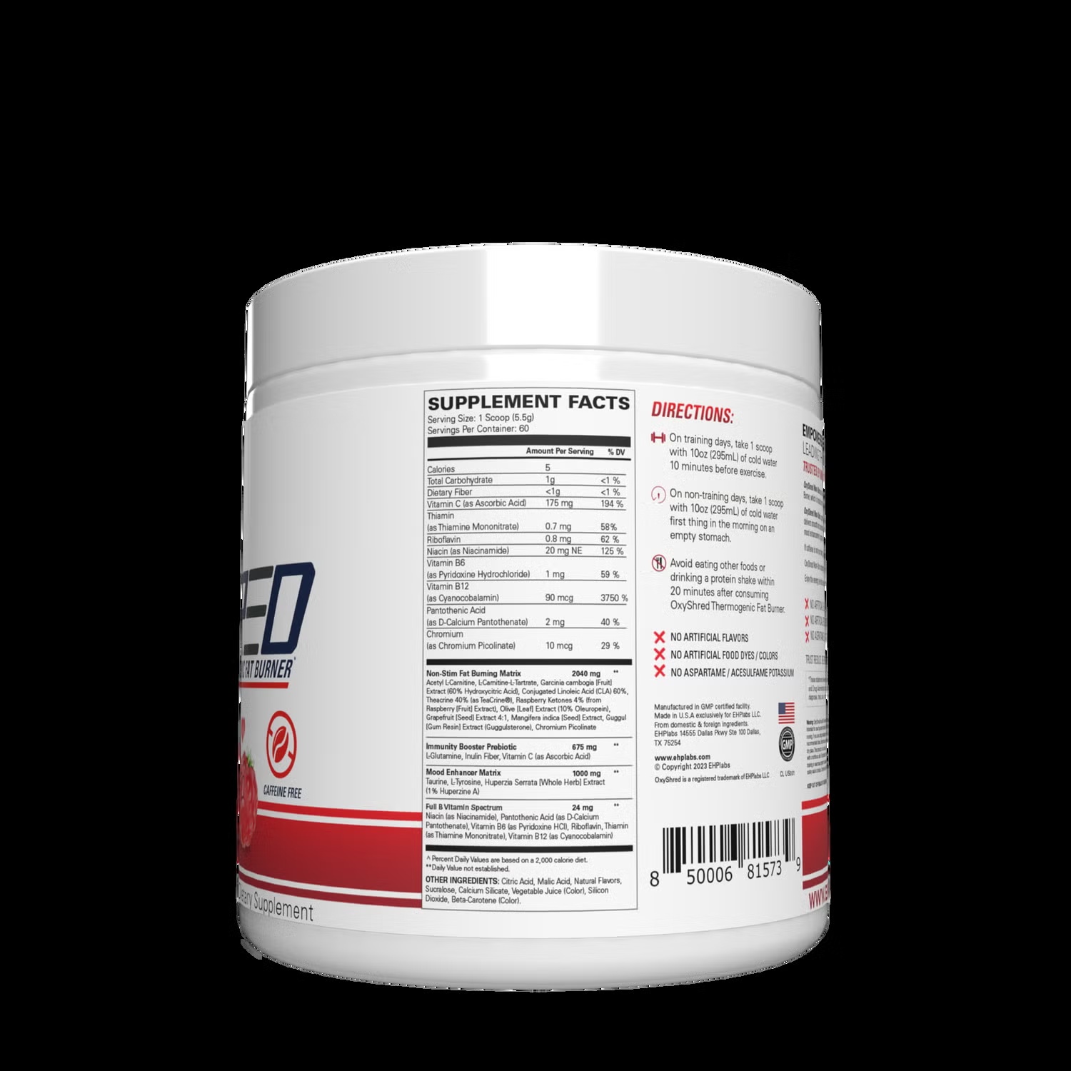 OxyShred Non-Stim - Raspberry Kisses - 11.64 oz. (60 Servings) 3 OxyShred Non-Stim - Raspberry Kisses - 11.64 oz. (60 Servings)