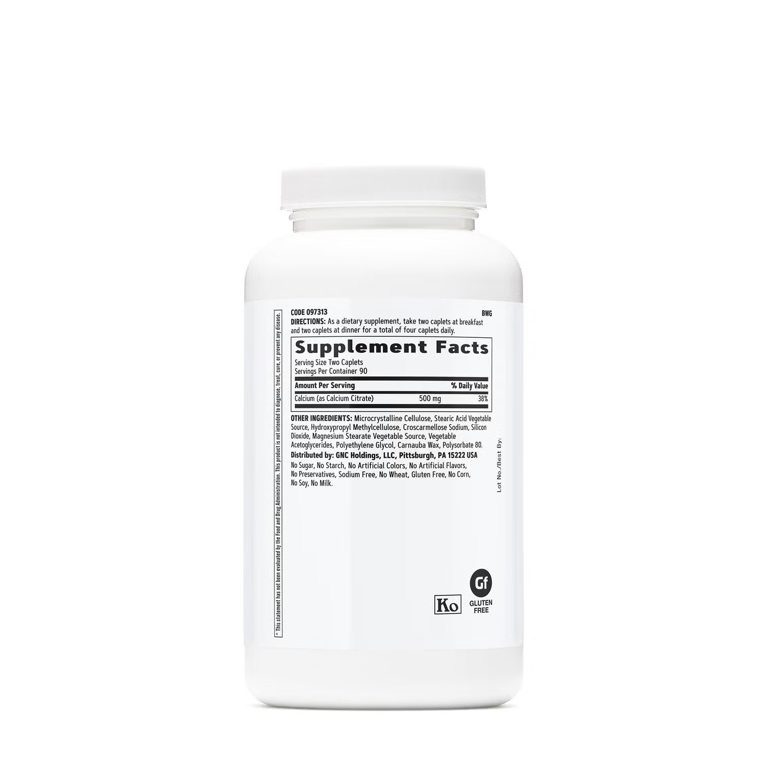 Calcium Citrate 1000mg - 180 Caplets (90 Servings)