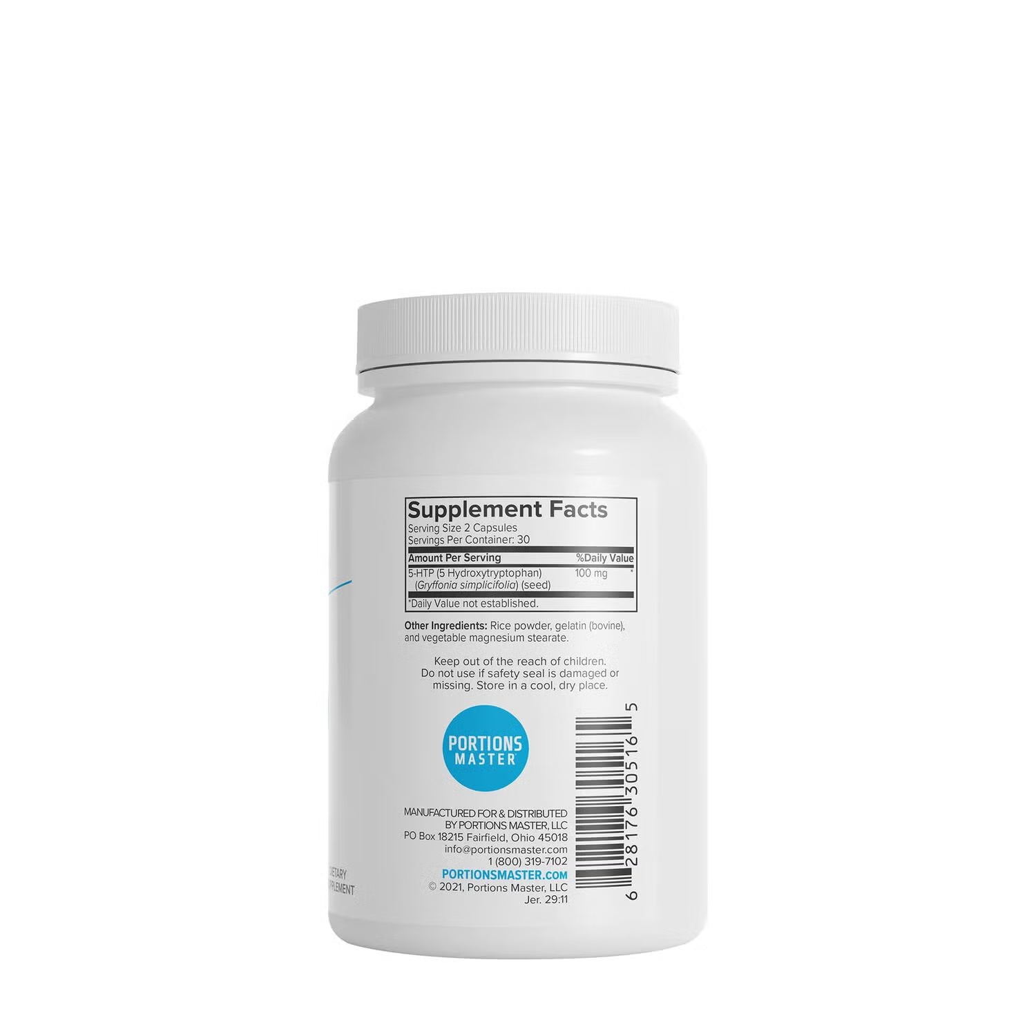 5-HTP Capsules - 60 Capsules (30 Servings)