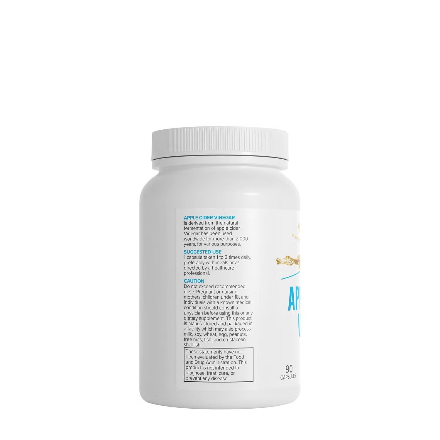 Apple Cider Vinegar - 90 Capsules (90 Servings)