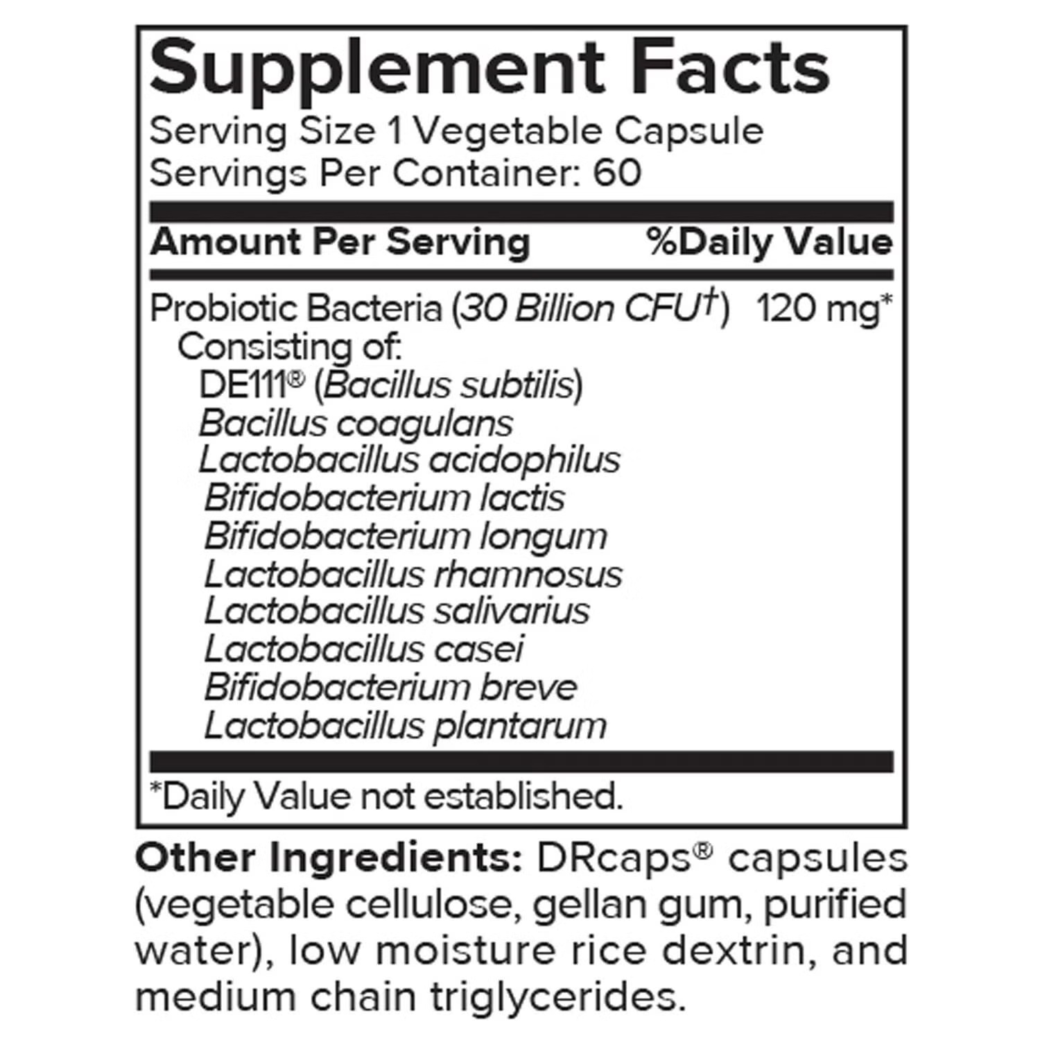 30 Billion Plus Probiotic - 60 Capsules (60 Servings)