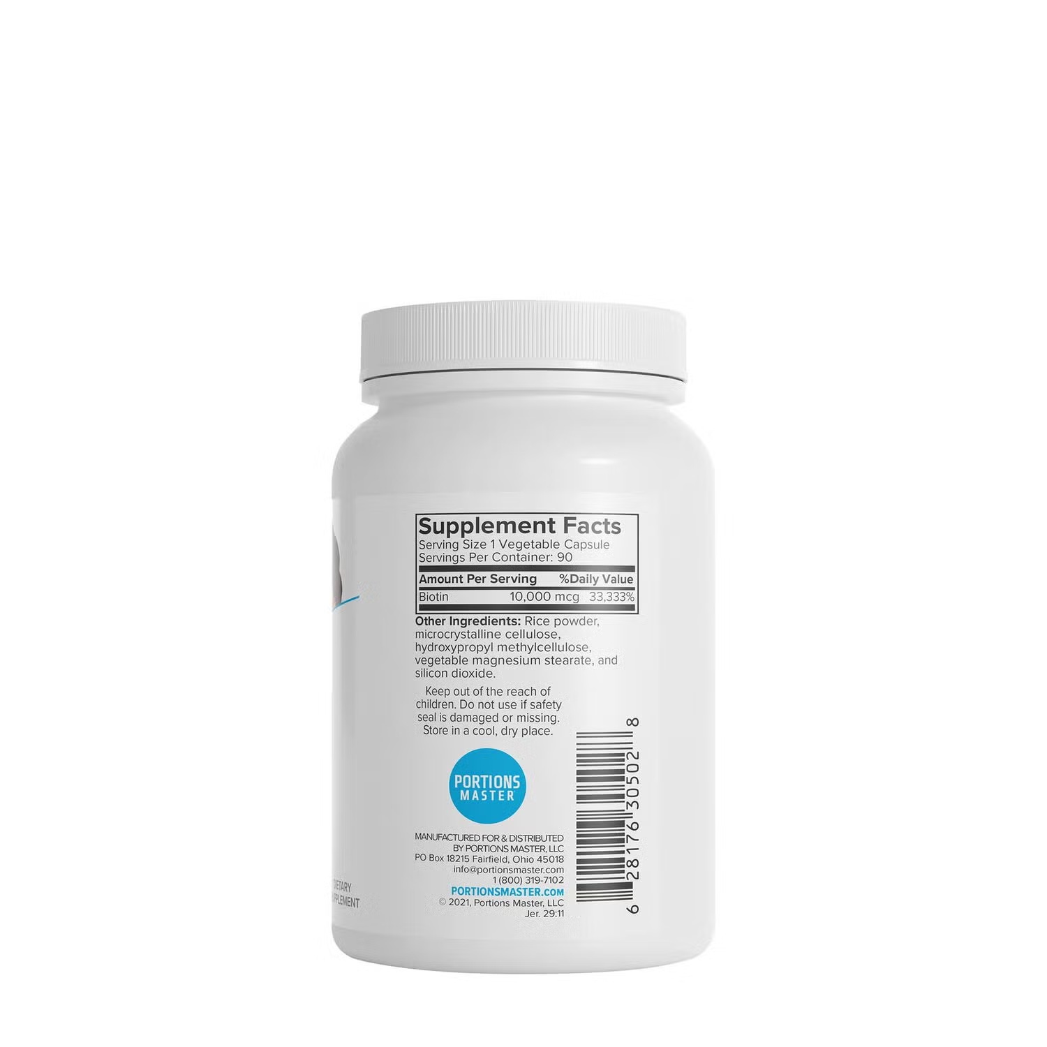 Biotin Vitamin - 90 Capsules (90 Servings)