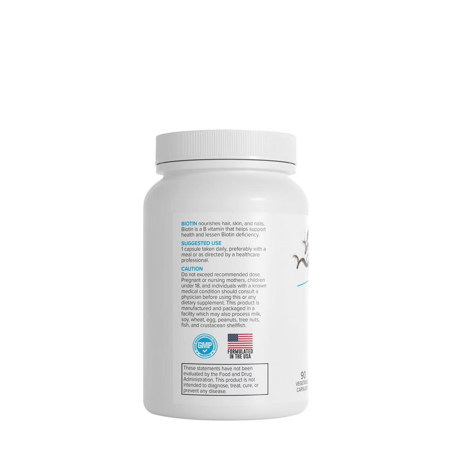 Biotin Vitamin - 90 Capsules (90 Servings)
