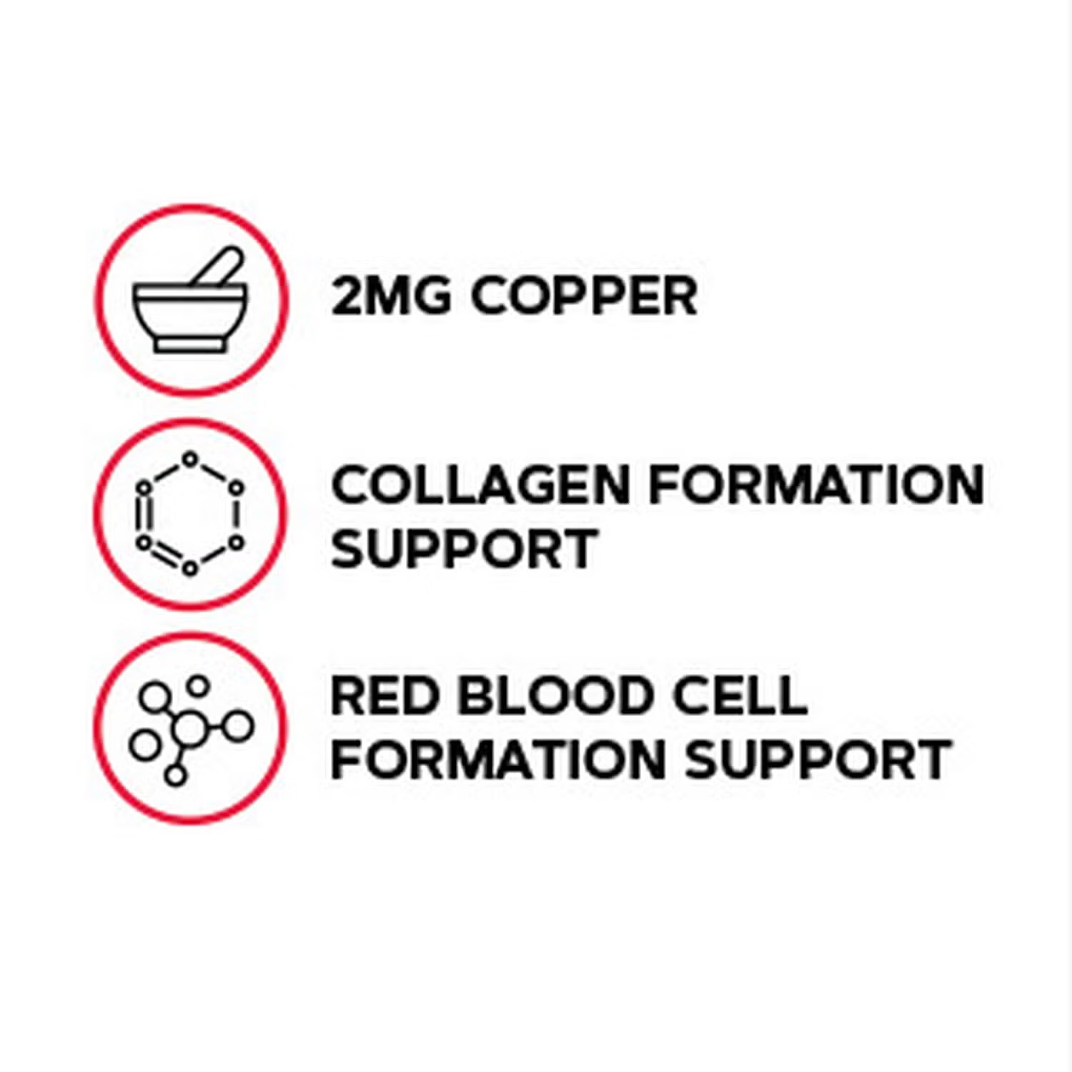Copper 2 mg - 100 Tablets (100 Servings)