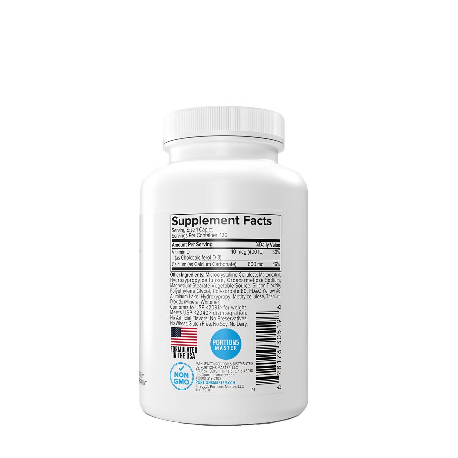 Calcium Mineral - 120 Caplets (120 Servings) 3 Calcium Mineral - 120 Caplets (120 Servings)