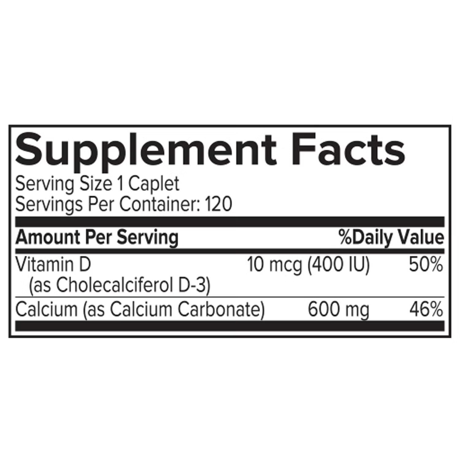Calcium Mineral - 120 Caplets (120 Servings) 5 Calcium Mineral - 120 Caplets (120 Servings)
