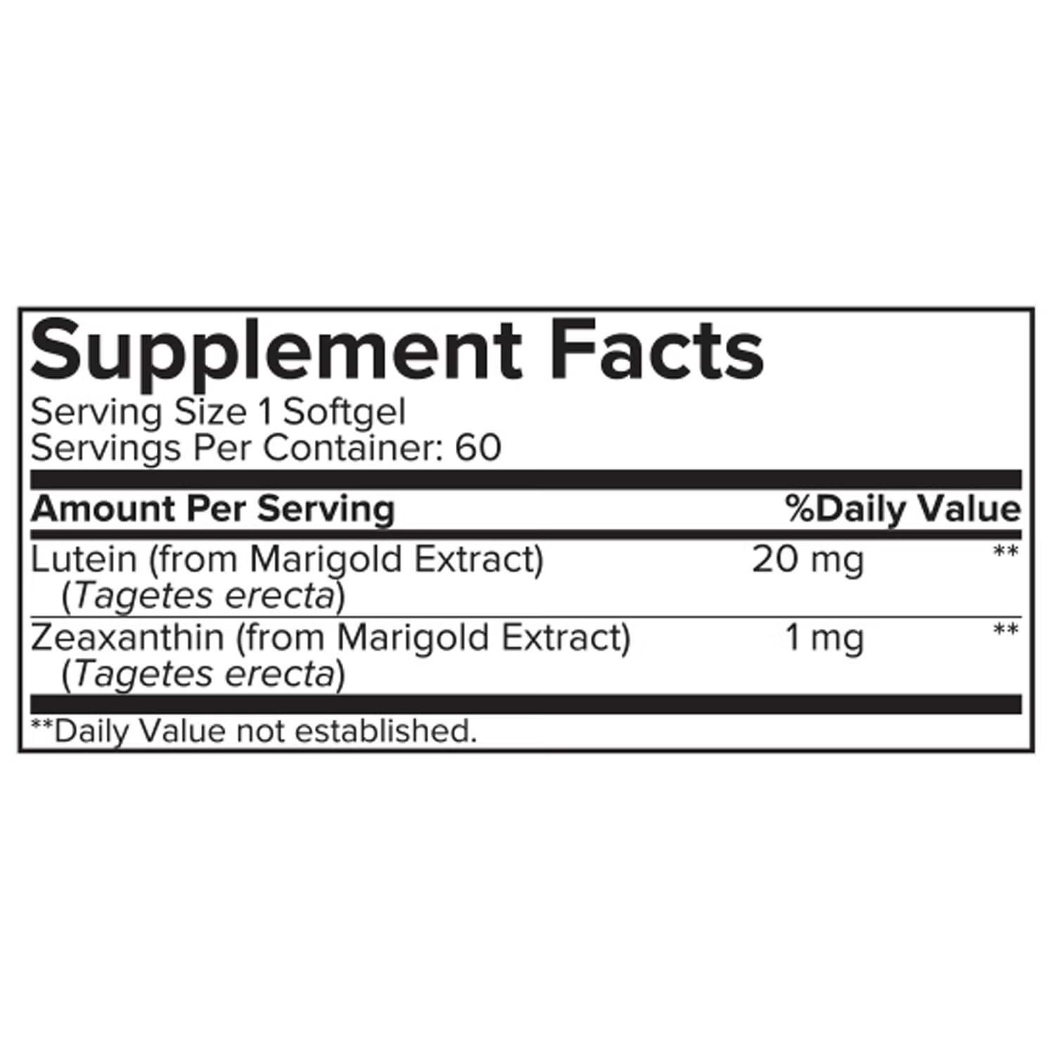 Lutein - 60 Softgels (60 Servings) 5 Lutein - 60 Softgels (60 Servings)