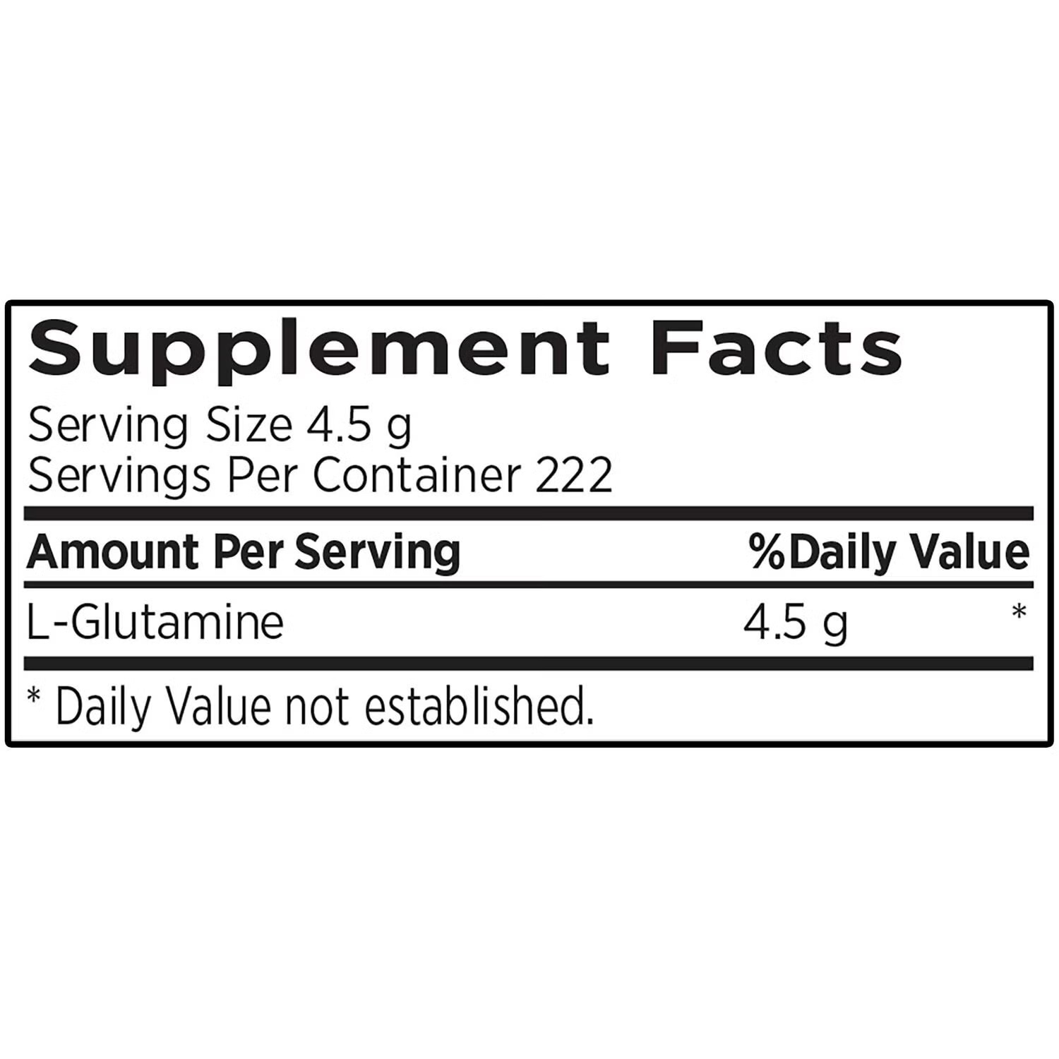 Glutamine Amino Acid - 4.5G (222 Servings)