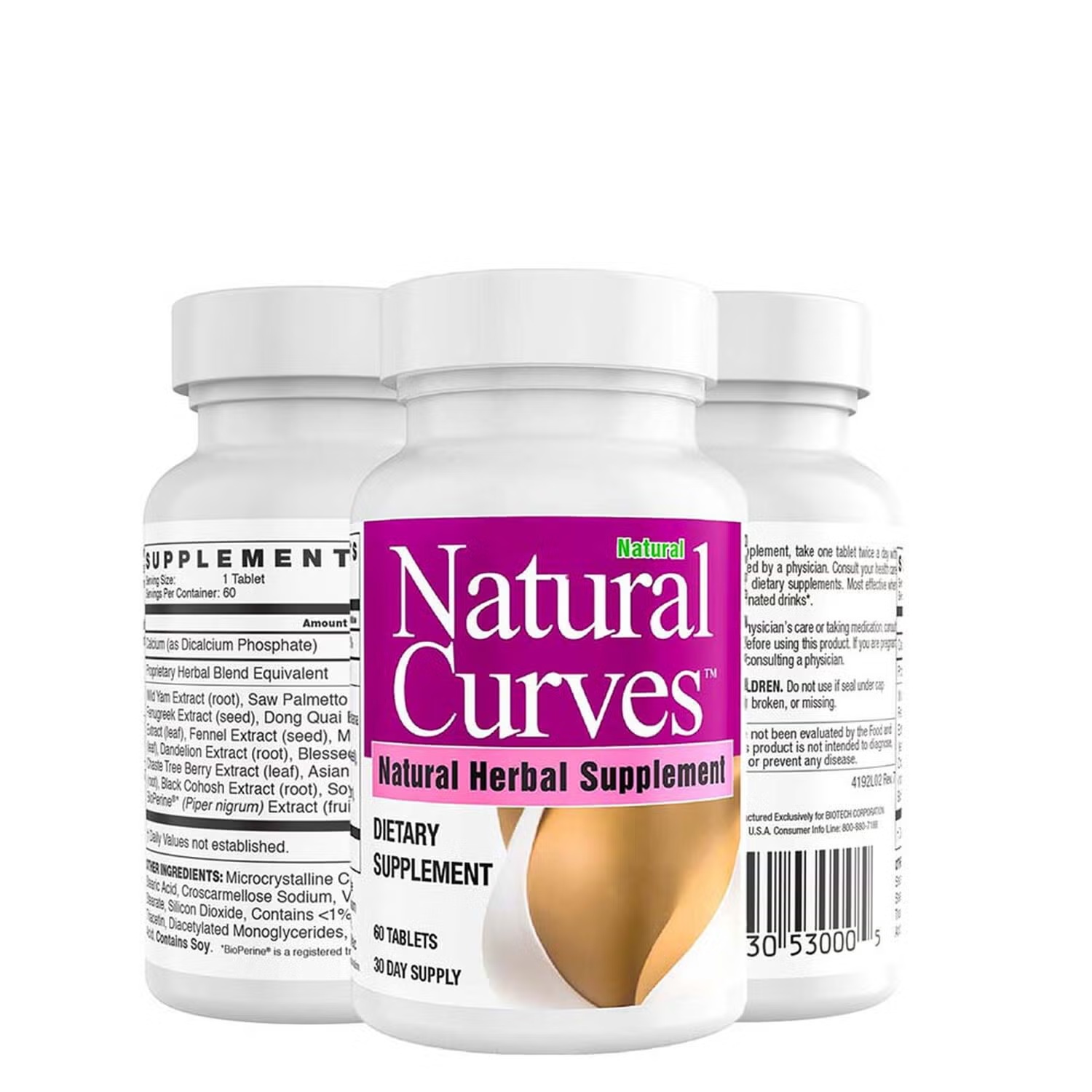 Natural Herbal Supplement - 60 Tablets (60 Servings) 3 Natural Herbal Supplement - 60 Tablets (60 Servings)