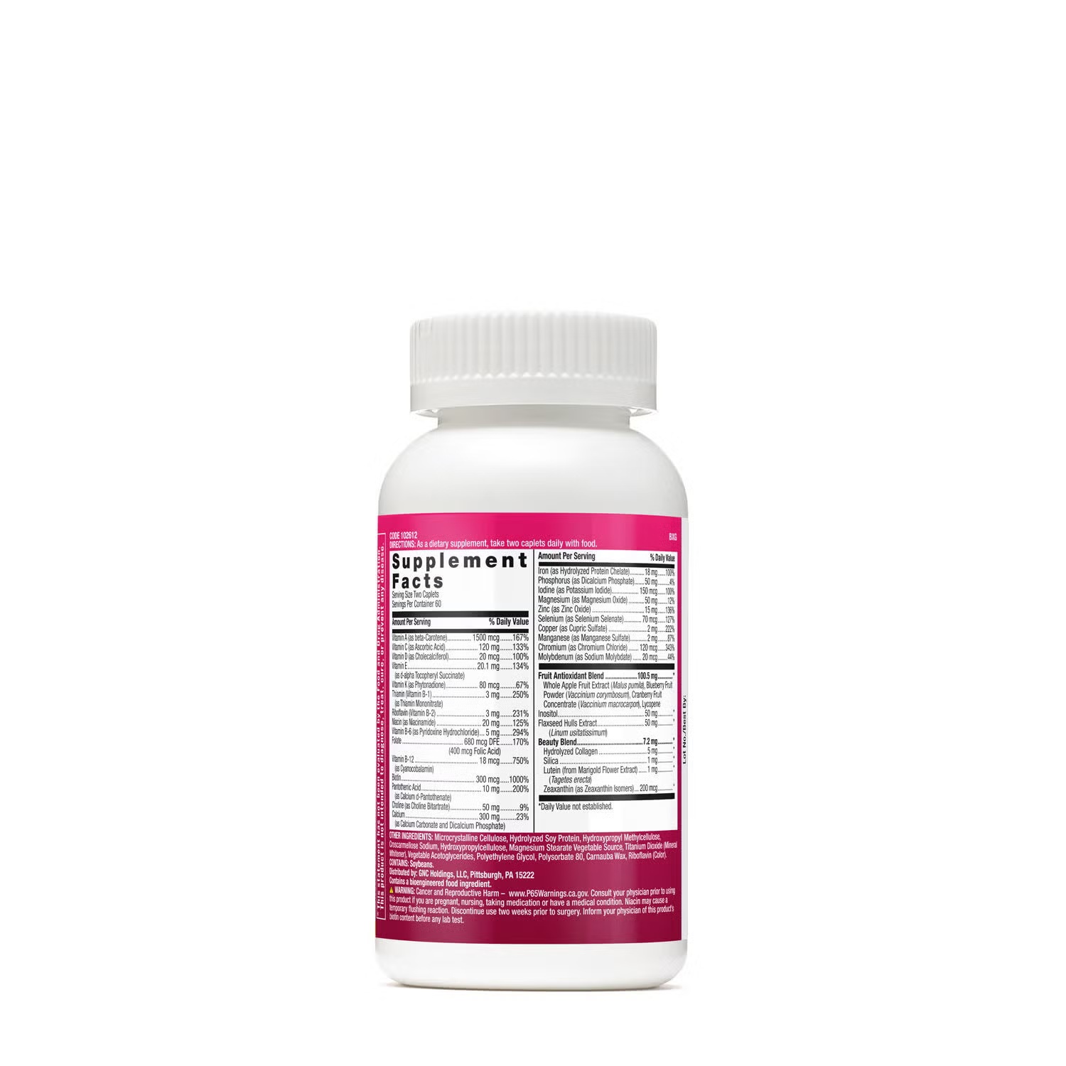 Teen - Multivitamin For Girls 12-17 - 120 Caplets (60 Servings)