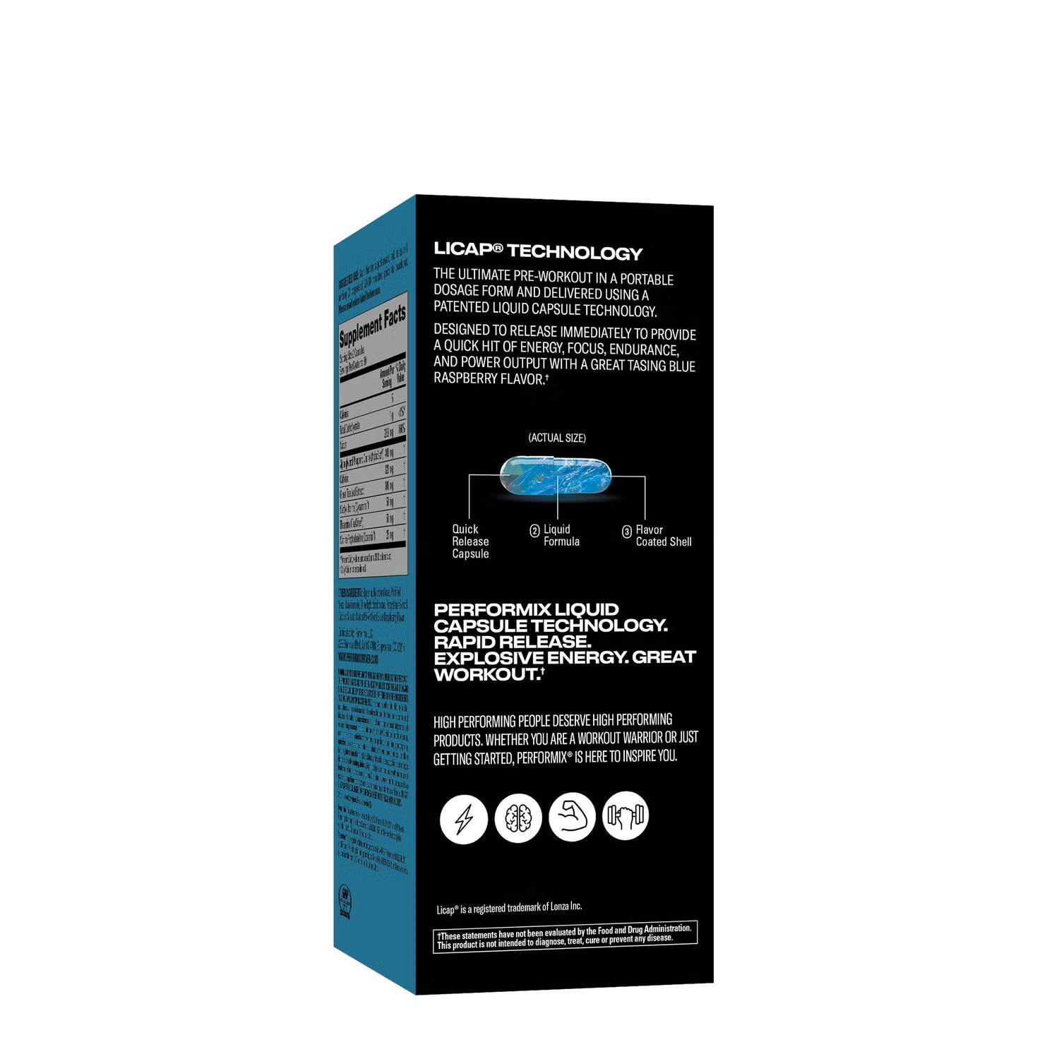 Supercharged Preworkout - Blue Raspberry - 60 Capsules (30 Servings) 4 Supercharged Preworkout - Blue Raspberry - 60 Capsules (30 Servings)