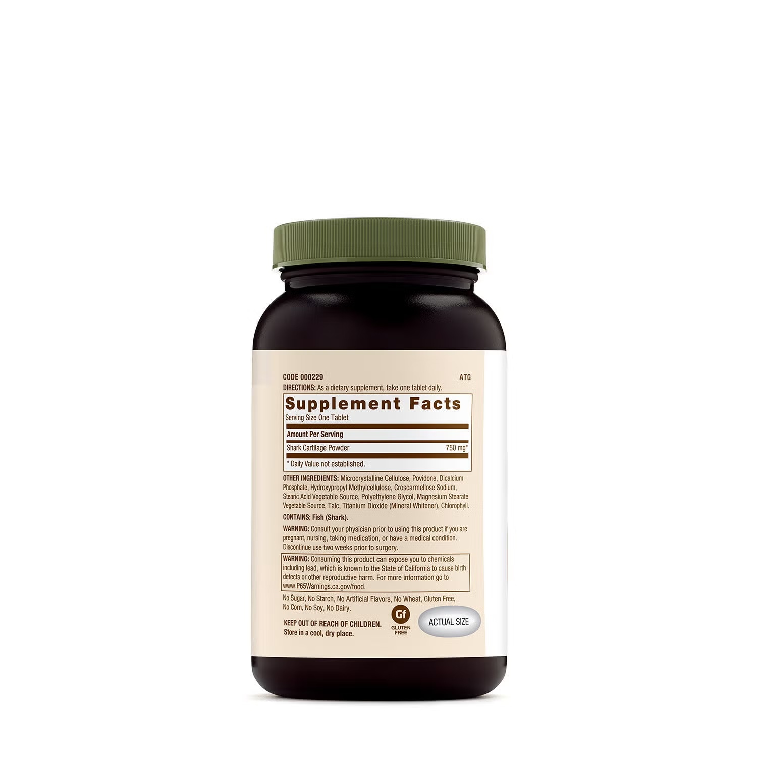 Shark Cartilage - 180 Tablets (180 Servings)