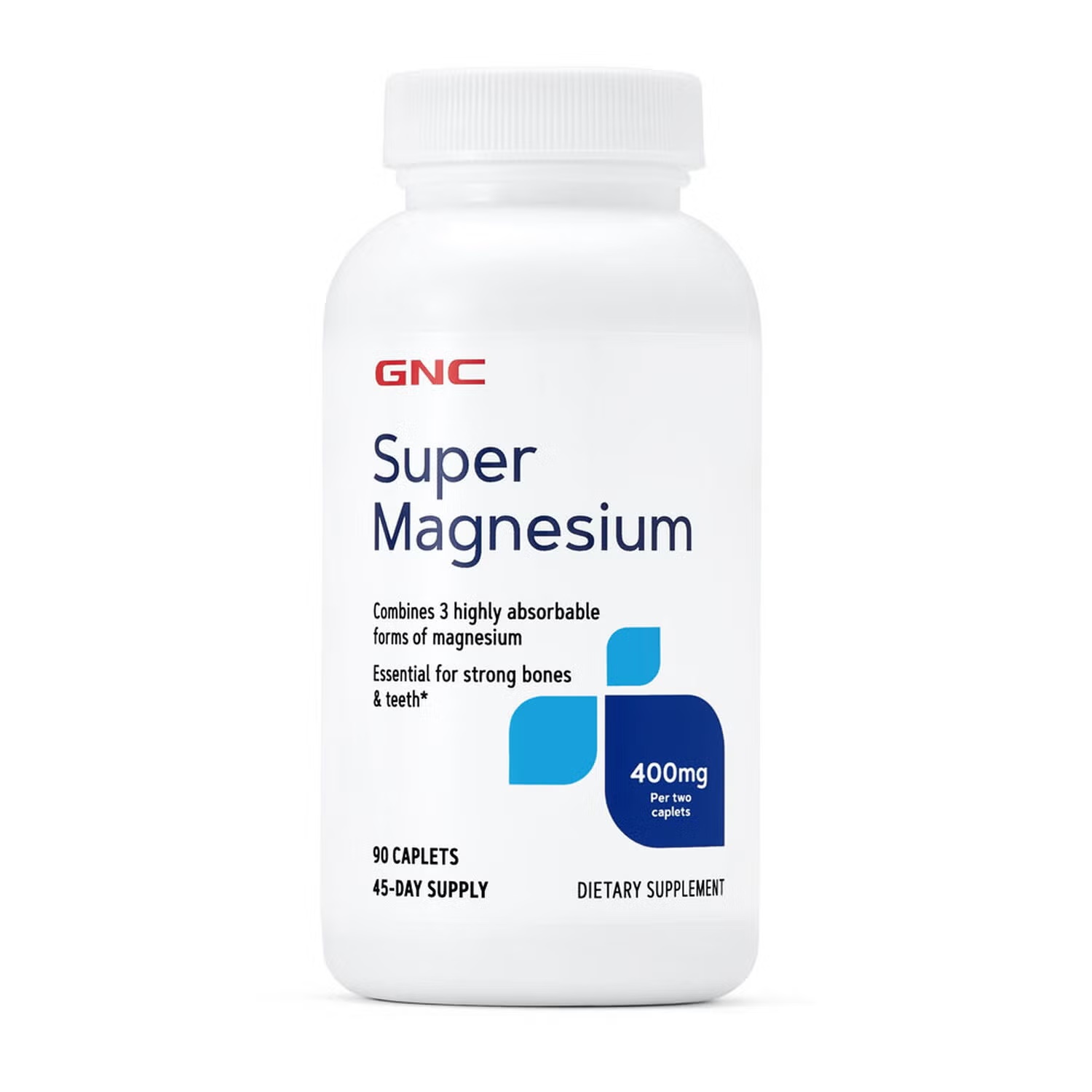 Super Magnesium 400 MG - 90 Caplets (45 Servings)