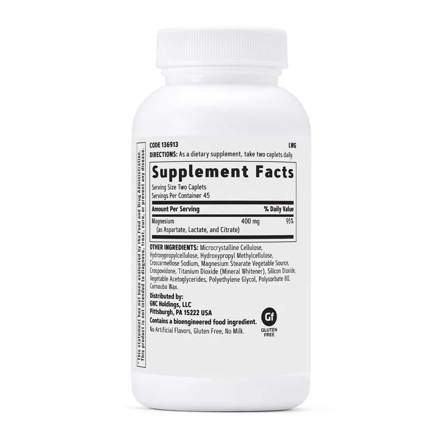 Super Magnesium 400 MG - 90 Caplets (45 Servings)