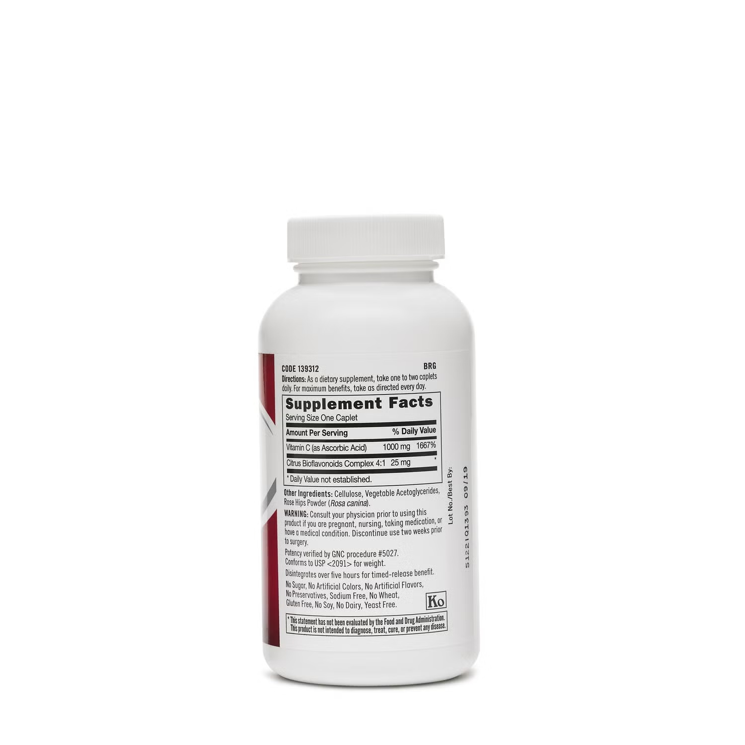 Vitamin C - 1000mg - 90 Vegetarian Caplets (90 Servings)