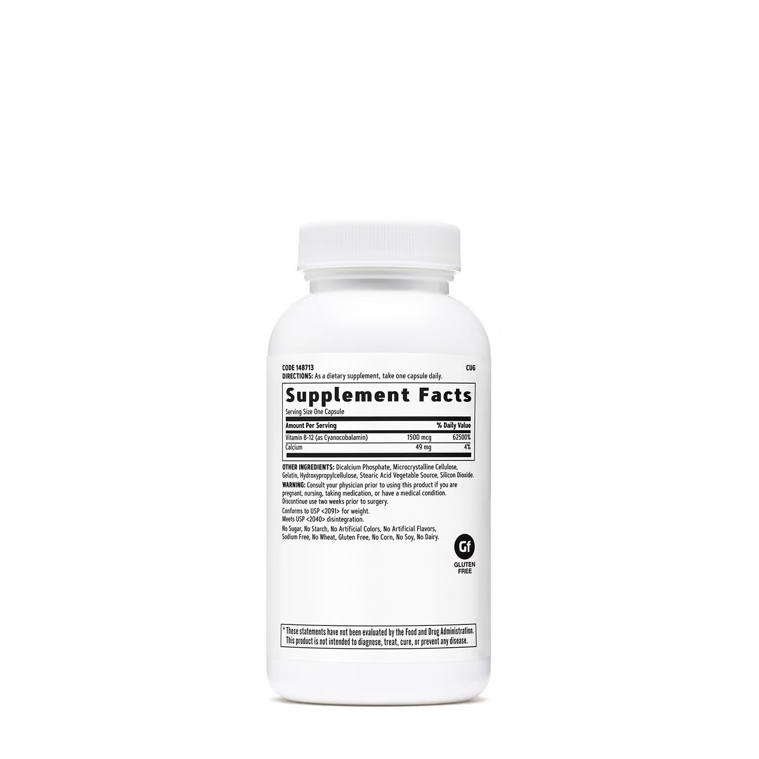 Vitamin B-12 1500 mcg - 90 Capsules (90 Servings)