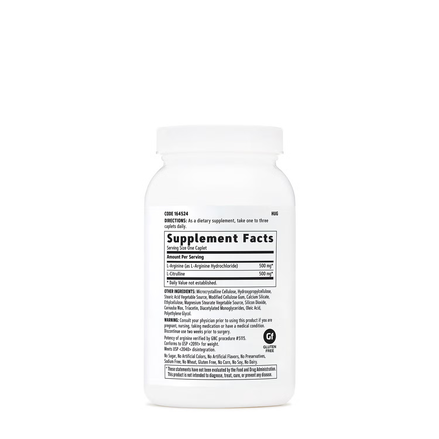 L-Arginine & L-Citrulline 500 mg / 500 mg - 120 Caplets (120 Servings) 2 L-Arginine & L-Citrulline 500 mg / 500 mg - 120 Caplets (120 Servings)